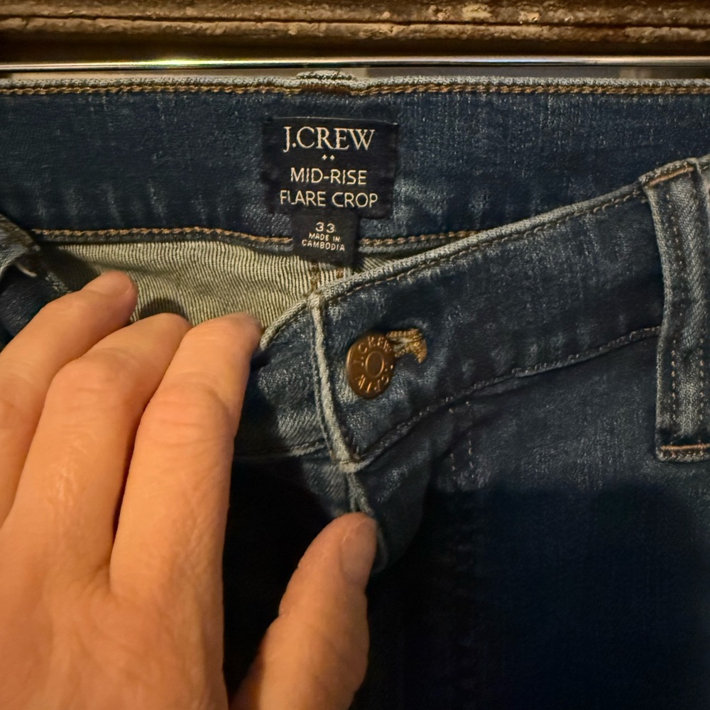 J crew Mid Rise Cropped Flare Jeans - Picture 4 of 4